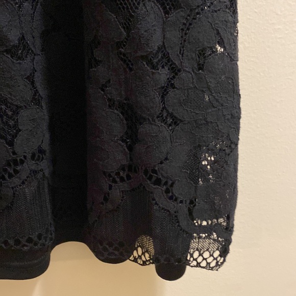 Chicive 2X Black Knee Length Dress with Lace Details - Picture 6 of 7